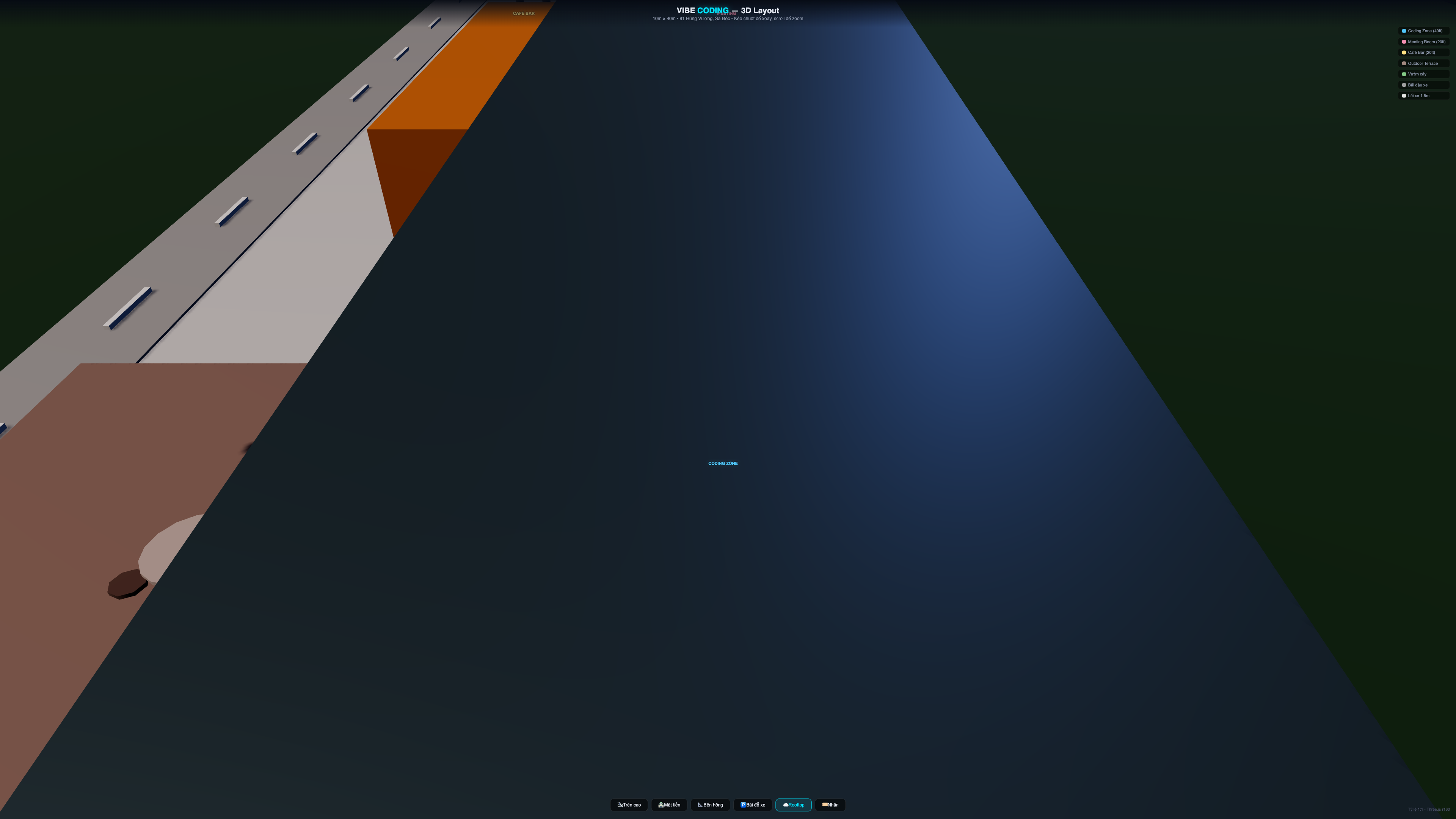 Rooftop deck — 3D render